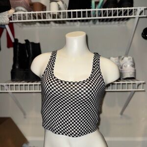 FAVLUX - Classic Checker Print Crop Top